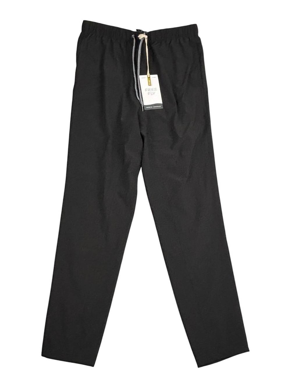 NEW Free Fly Breeze Pants Mens Medium Black Stretch Elastic Waist Drawstring